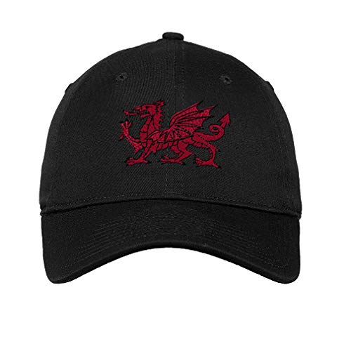 Soft baseball cap wales flag dragon seal embroidery places & …