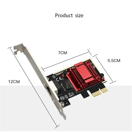 Tarjeta de Red Inalámbrica 2500Mbps PCI-E a Adaptador RJ45 2.5Gbps Ethernet PCI LAN para PC Win7/8/10/11 (Red RTL8125B) miniatura 7