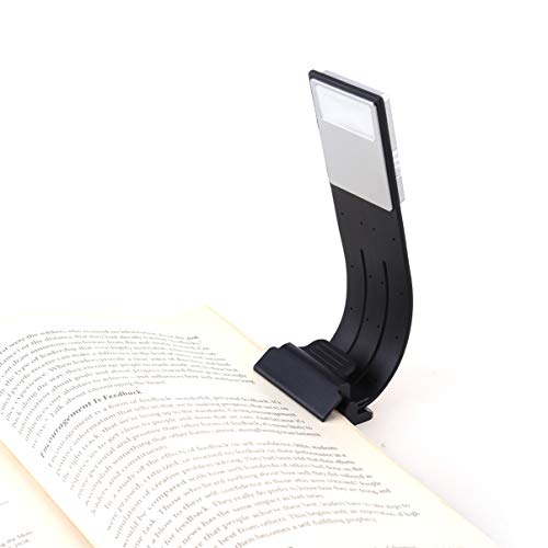 Luminária de leitura com clipe Uonlytech, luz de leitura recarregável para os olhos, luminária para