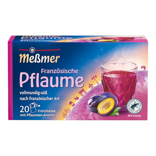 Meßmer Ciruela Francesa | 20 Bolsas de Té | Sin Gluten | Sin lactosa | Vegano