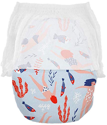 Offspring Training Pants for Boys and Girls, Swim Print Design, Eco-Friendly, Premium Ultra Soft, Maximum Absorbency, Made with Sustainable Materials - 36 Count (Swim, 19-30lbs.)