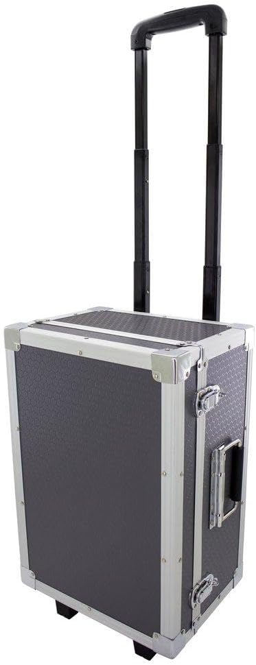 ROC Cases A030 Grey Trolley Flight Travel Case L440xW300xH220mm for Camera, Music, Electronics, Beauty