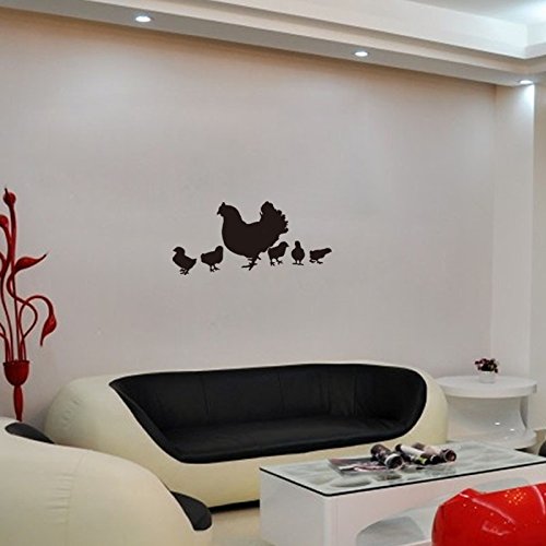Vinilo decorativo DNVEN gallina con pollitos 29 x 14 in miniatura 5