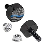 Tricktoppers Hex Head Vivid Black Billet Aluminum Universal Motorcycle License Plate Frame Fastener