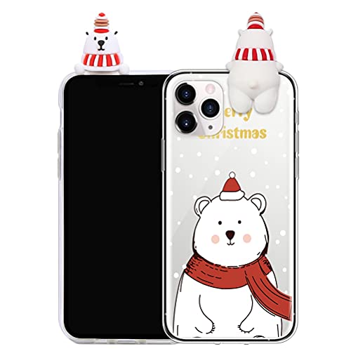 Yzniyzce Natale Cover per Samsung Galaxy S25 Ultra 6,9, Custodia con 3D Natalizie Cartoon Motivo Morbido Rosso Silicone Antiurto Protettiva Christmas Case per Ragazze Donne, Regalo