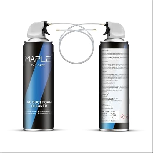MAPLE CAR CARE Car Air Conditioner Coil Cleaner Disinfectant Foam & Purifier 400 ml (Effective Cleaning, Ready to Use)/Decontaminates and Deodorizes The Ac