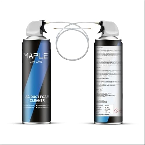 MAPLE CAR CARE Car Air Conditioner Coil Cleaner Disinfectant Foam & Purifier 400 ml (Effective Cleaning, Ready to Use)/Decontaminates and Deodorizes The Ac