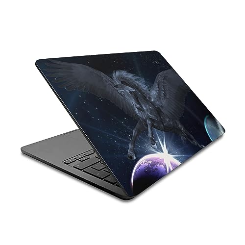 Autocollant MacBook Air 13.6 Simone Gatterwe Pegasus Noir Art Céleste