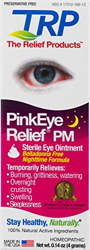 The Relief Products PinkEye Relief PM Homeopathic Eye Ointment - for Temporary Relief of Crusting & Burning, 0.14 oz.