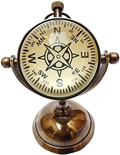 Navigators Brass Antique Desk & Shelf Clock Compass Marine Analog Clock Nautical Gifts Decor #TOP4