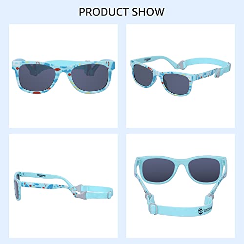 Image of COCOSAND Flexible Polarized Baby Sunglasses with Strap