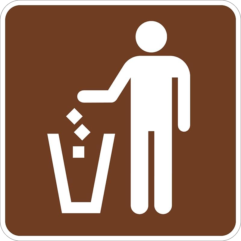 Litter Receptacle Symbol Sign (RS-086)