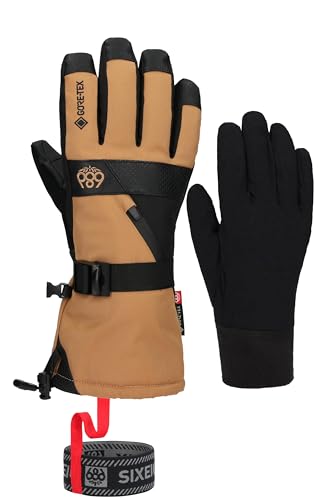 686 Gore-TEX Smarty 3-in-1 Gauntlet Glove - Fabric Shell with Removable Wool Blend Liner - Water & Weather Resistant - Caramel