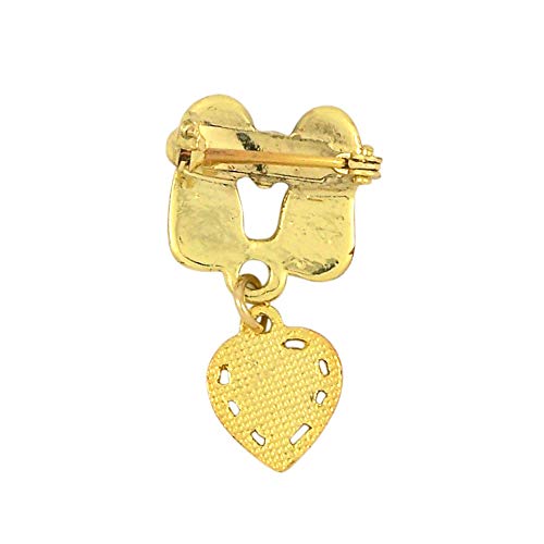 Image of Needzo Baby Feet with Pink Miraculous Medal Heart Pin, 1 3 /8 Inch
