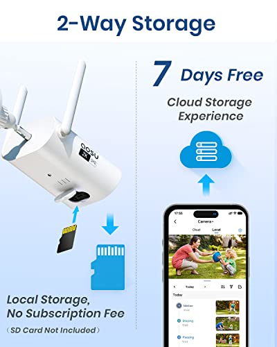 Aosu Security Camera Outdoor Wireless- 2K Wi-Fi Solar Camera Work With Alexa, Google Assistant For Home Security, Color Night Version, 2-Way Talk, Human Detection, Ip65 Waterproof, Cloud/Sd Storage #TOP5
