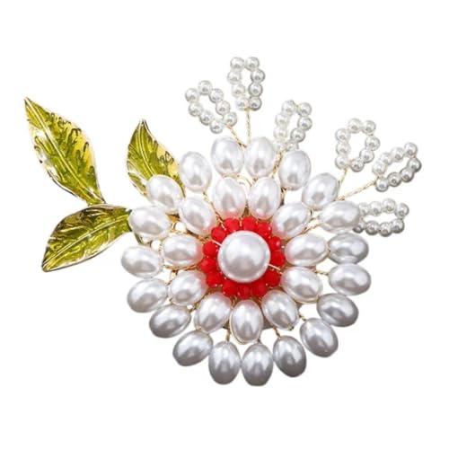 Broche fleur en perle et cristal pour illuminer vos tenues de fête