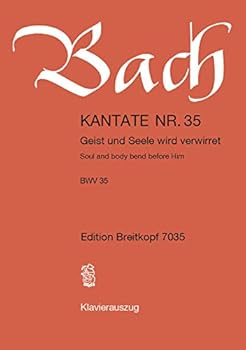 Sheet music KANTATE 35 GEIST UND SEELE CHANT [German] Book