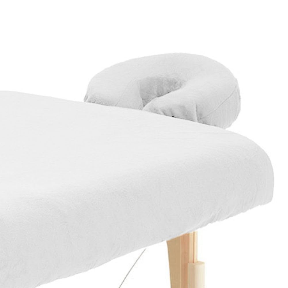 Serenza - Rivestimento per lettino da massaggio in microfibra (con poggiatesta) (bianco)