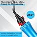 Deburring Tool Set, 3D Printing Burr Removal Reamer Tool, Deburring Cutter with 15 High Speed Steel Swivel Blades, 360 Degree Rotary Head Non-Slip Handle for Metal Aluminum Resin Copper, Plastic Pipe