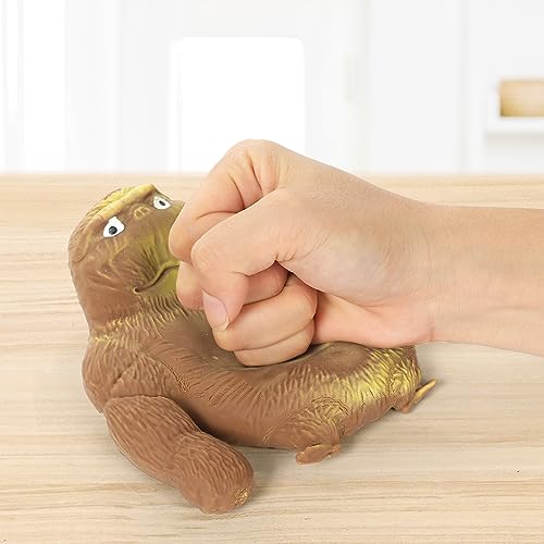 Ainiv Anti Stress Spielzeug, Gorilla-Figur zum Stressabbau, Latex Monkey Gorilla Toys, Sensory Relief Fidget Toy, Weiches Squeeze-Spielzeug, Geeignet für Freizeit, Unterhaltung, Stressabbau