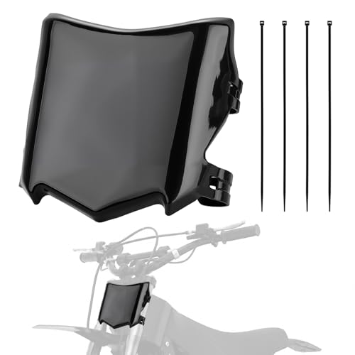 Electric Dirt Bike Downhill Number Plate Front License for Ridstar Q20 Tutti Soleil 01 Surron Sur Ron LBX Talaria Sting MX3/R MX4 MX5 Talaria XXX Super73 E-Ride Pro (Black)