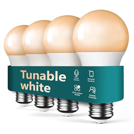 TREATLIFE Smart Light Bulbs, WiFi LED Light Bulb, Dimmable Smart Bulb Works with Alexa, Google Home, SmartThings, Warm White& Cool White(2700K-6500K), 2.4Ghz, 800LM, E26, A19, 9W, No Hub Required