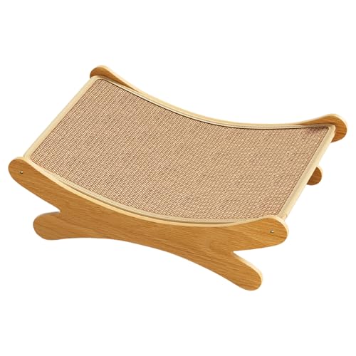 Cat Scratcher Pad - duall Purpose Lounger and Nap Station | Indoor Kitty Ventilated Sleep Haven, Slanted Catnip Friendly riipple Cardboard Clawing Ramp for Patio or Porch