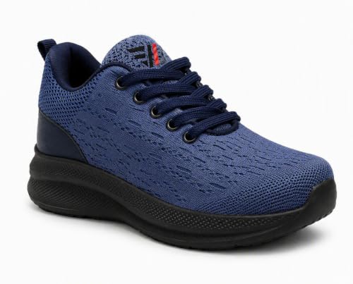 Image of Unisex Kids Sports Shoes | Lightweight Lace-Up Sneakers | Breathable Mesh Upper | Cushioned Sole | Comfortable Walking Running Casual Shoes for Boys & Girls