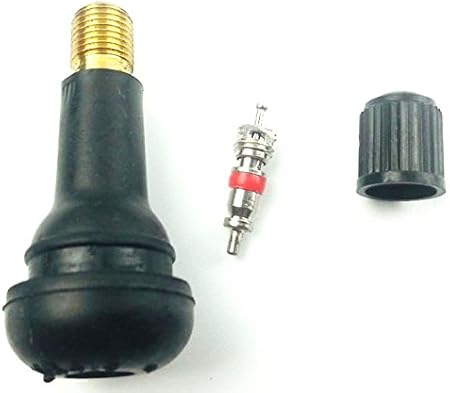 Amazon チューブレス タイヤ エアバルブ Tr413 シム コア付き 100個セット ゴム チューブ レス ムシ 車 自動車 修理 交換 エアバルブキャップ 車 バイク