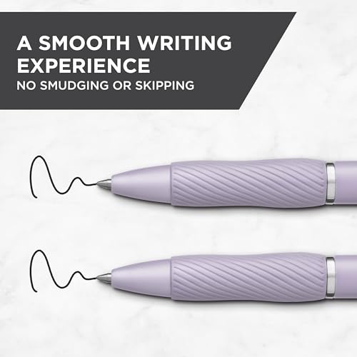 Image of Sharpie S-Gel, Gel Pens, Medium Point (0.7mm), Icy Violet Barrel, Black Ink, 12 Count