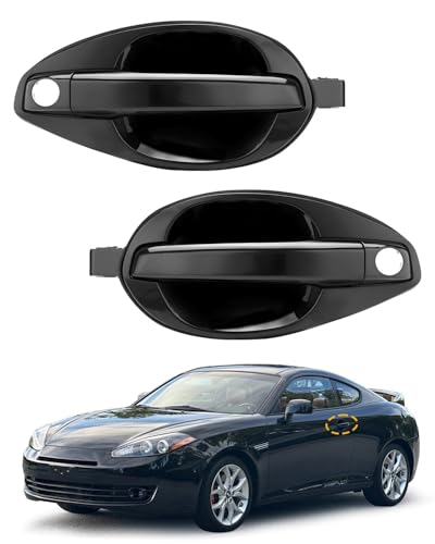 Gledewen Exterior Door Handles (Pair), Compatible with 2003-2008 Hyundai Tiburon,