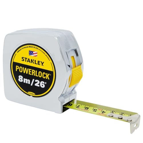 Cinta métrica PWRLCK TPRL YELL METRIC amarilla para carpinteros y medición industrial de precisión 4
