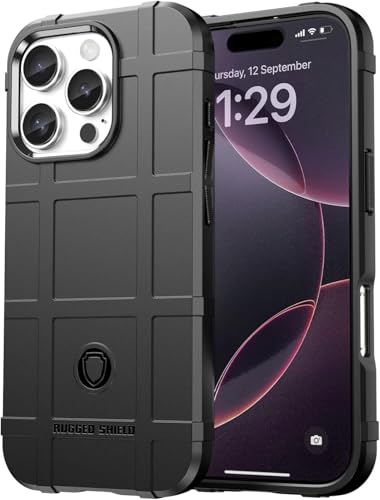 Image of EGOTUDE for iPhone 16 Pro Case | Rugged Shockproof Silicone Anti-Scratch Matte Back Cover, Black