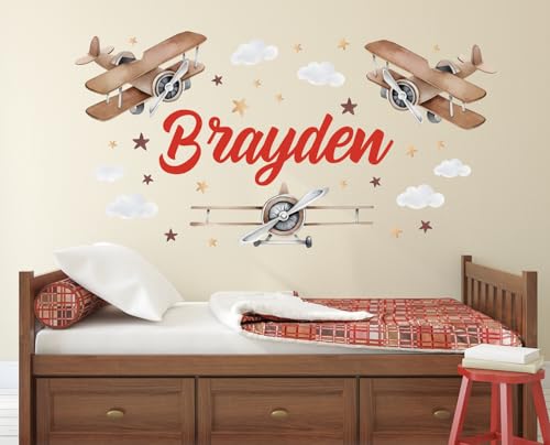 Vinilo decorativo aviones grande para habitación infantil miniatura 5