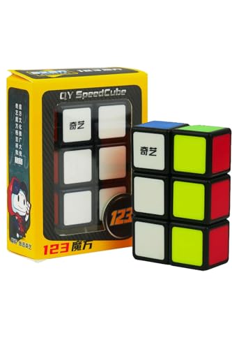 Qiyi 1x2x3 Cuboid Cube Siyah Disket Etiketsiz Küp 123 Siyah Başlıklar Versiyon Speed Cube