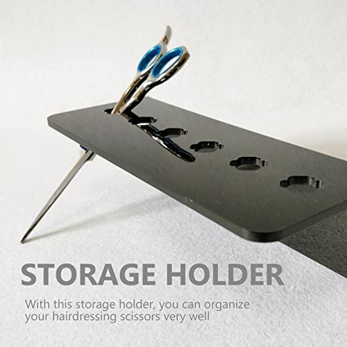 Lurrose Wall Mounted Salon Scissors Holder Acrylic Organizer with 6 Slots 5.5 X 3 Inch Space Saving Hairdresser Scissor Rack for Barber Shop and Home - Image 3