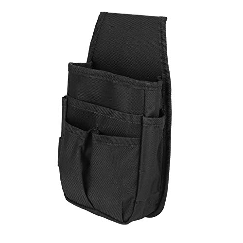 Clasken Sac à outils pour ceinture, pochette à outils pour électricien, noir, polyester, 13,5 cm x 25 cm