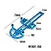 DAIHAOUU 3 in 1 Height Gauge Ruler Aluminum Metal Parts Wheel RC Road Car Set Up Tool Chassis Camber Ride Dip Angle Suspension Simple Toy(Blue)