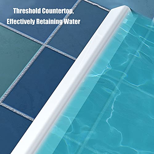 Barrera de agua de silicona autoadhesiva para el suelo, impermeable, protector de ducha transparente de 2 m y tapón de agua para habitaciones húmedas