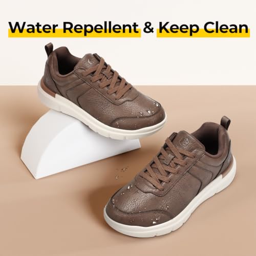 Image of FitVille Wide Shoes for Men Dress Sneakers Casual Oxfords Comfortable Shoes for Men Lightweight Plantar Fasciitis Bunions