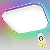 🌈【Flimmerfrei und Blendfrei】: Der PVC-Lampenschirm zeichnet sich durch eine hervorragende Lichtdurchlässigkeit aus, wodurch das Licht gleichmäßiger und weicher wird. Die hochwertigen LEDs erzeugen angenehmes und flimmerfreies Licht, um Ihre Augen vor Irritationen schützen. Die Lampe funktioniert geräuschlos.