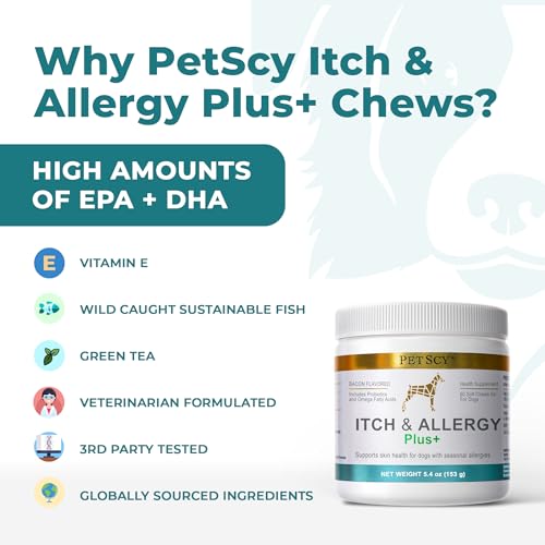 PetScy-Itch-Allergy-Plus-Chews-for-Dogs-Itchy-Skin-Treatment-with-Probiotics-Moringa-Turmeric-Quick-Dog-Allergy-Relief-Chews-for-Dogs-of-All-Ages-Bacon-Flavor-60-Chews PetScy Itch Allergy Plus Chews for Dogs Itchy Skin Treatment with Probiotics Moringa Turmeric Quick Dog Allergy Relief Chews for Dogs of All Ages Bacon Flavor 60 Chews