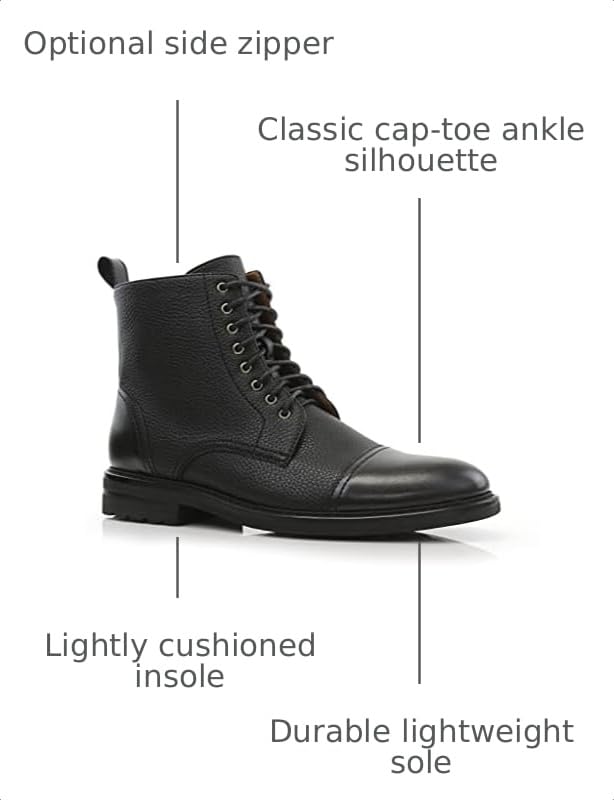 Image of Polar Fox Men's Ankle Dress Boots | Lace-up Casual Fashion Boot Collection | Cap Toe & Plain Toe Styles |
