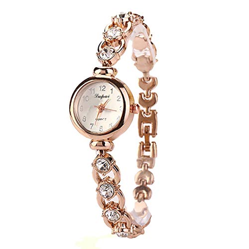Tellaboull Banda Delgada de Moda Pulsera de Las Mujeres Relojes Mujer Reloj de Cuarzo señoras de Moda Relojes de Pulsera con Diamantes de imitación de Regalo