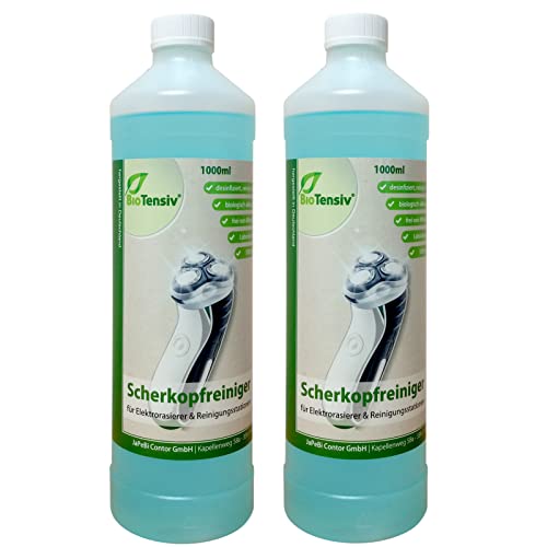 2 L Scherkopfreiniger BioTensiv für Station Braun Series 7 799cc-6 Rasierer