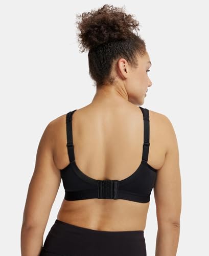 Image of Jockey MI11 Women Wirefree Non Padded Microfiber Elastane Stretch Full Coverage Active Sports Bra with StayDry Treatment