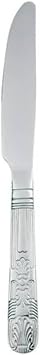C&S Homestore Kings Stainless Steel Cutlery - Pack of 12 - Parish Pattern Flatware, 18/0 Stainless Steel, Regal Embossed Handle Design, Durable Tableware for Home & Commercial Use - Kings Table Knife