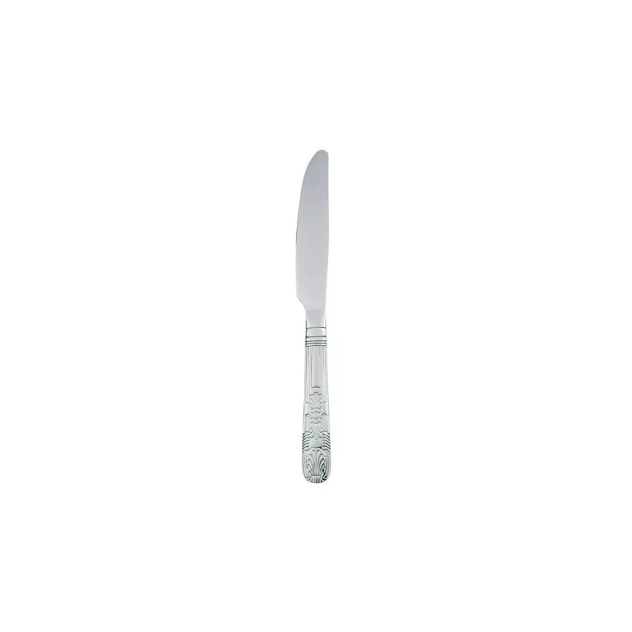 C&S Homestore Kings Stainless Steel Cutlery - Pack of 12 - Parish Pattern Flatware, 18/0 Stainless Steel, Regal Embossed Handle Design, Durable Tableware for Home & Commercial Use - Kings Table Knife