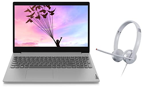 Image of Lenovo IdeaPad Slim 3 i3 10th Gen 15.6 inch (39.62cm) FHD Thin & Light Laptop (4GB /256GB SSD /W10 /MSO /Grey /1.7Kg), 81WB010XIN 100 Stereo Analog Headset (3.5mm Jack, 30mm Drivers)