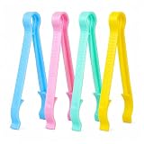 4 Pcs Baby Bottle Tongs Anti-Scalding Non-Slip Bottle Clip Hot Feeding Bottle Holder Steriliser Tongs for Newborns Infants Toddlers 4 Colours